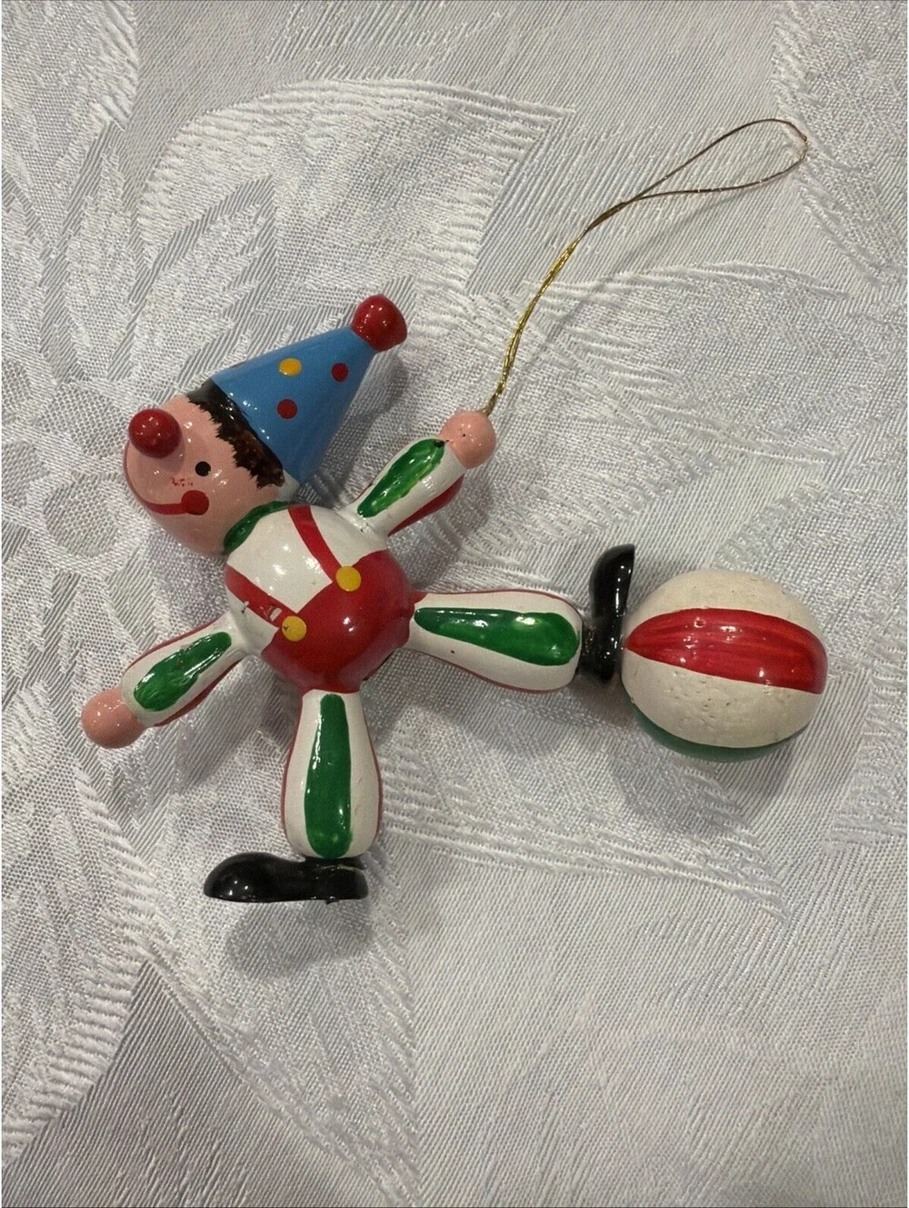 Vintage Clown Christmas Ornaments Set Of 4
